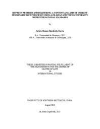 Between promises and delivering: A content analysis of current sustainable diet policies in China and Japan and their conformity with international standards