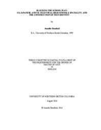 Blocking the School Play: US, Japanese, and UK Televisual High Schools, Spatiality, and the Construction of Teen Identity