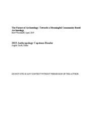 The future of archaeology: Towards a meaningful community-based archaeology