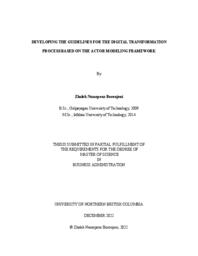 Developing the guidelines for the digital transformation process based on the actor modeling framework