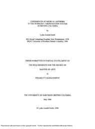 Experiences of medical advisors in the workers' compensation system in British Columbia.