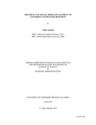 The impact of social media engagement on university student recruitment