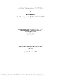 A survey of pure algebraic quartic fields.