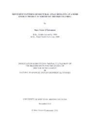 Movement patterns of noctural avian migrants at a wind energy project in northeast British Columbia