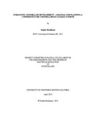 Enhancing counsellor development: A manual for planning a conference for counsellors in Canada’s North