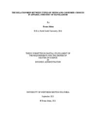 The relationship between types of needs and consumer choices in apparel industry of Bangladesh