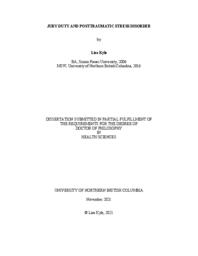 Jury duty and posttraumatic stress disorder