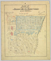 Plan of Subdivision of Hudson's Bay Co's Reserve, Fort George, D.L. 417, Cariboo
