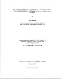 The observed behavioural effects of a universal social-emotional learning program in an elementary school setting