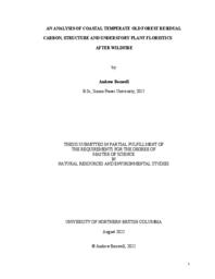 An analysis of coastal temperate old forest residual carbon, structure and understory plant floristics after wildfire