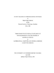 On-site tracking in wireless sensor networks.