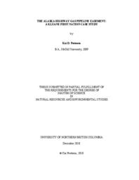 The Alaska Highway Gas Pipeline easement