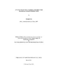 An analysis of multi-model ensemble for seasonal climate predictions.