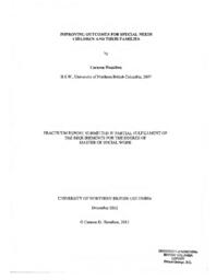 Improving outcomes for special needs children and their families