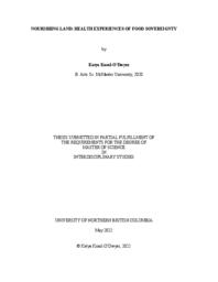Nourishing Land: Health experiences of food sovereignty