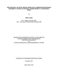 The potential of novel phenol-derivative compounds for feeding deterrent control of several stored-product coleopteran pests