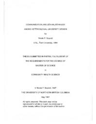 Communication and sexual behavior among heterosexual university women