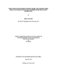 Structures and systems in everday home care nursing work: Impacts on nurse-patient relationships from the patient perspective