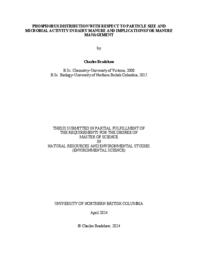 Phosphorus distribution with respect to particle size and microbial activity in dairy manure and implications for manure management