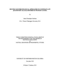 Multiple geochronological approaches to constrain late Quaternary glacial histories in western Canada