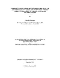 Community multiscale air quality (CMAQ) modeling of the atmospheric quality and pollutant deposition over the Terrace-Kitimat Valley of northwestern British Columbia, Canada