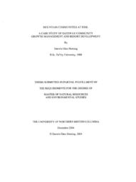 Mountain communities at risk:  A case study of gateway community growth management and resort development.