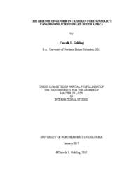 The absence of gender in Canadian foreign policy