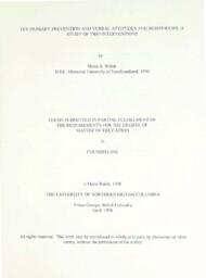 HIV primary prevention and verbal attitudes and behaviours: a study of two interventions