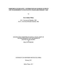 Addressing uncertainty : contributions of knowing patients and team members to negotiating team-based primary care