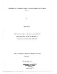 A marketing study of consumer acceptance & perceived greenness of wood concrete products