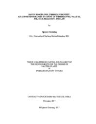 Raven bloodlines, Tsimshian identity: An autoethnographic account of Tsimshian Wil'naat'al, politics, pedagogy, and law