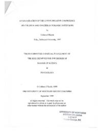 An examination of the communicative competence of children and officers in forensic interviews