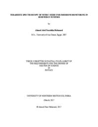 Terahertz spectroscopy of nitric oxide for emissions monitoring in bioenergy systems