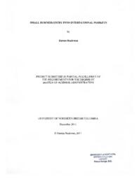Small business entry into international markets