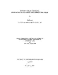 Surviving childhood trauma: First Nations novels and the Indian residential school