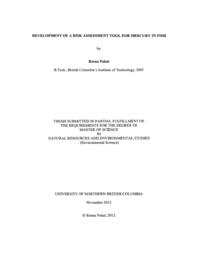 Development of a risk assessment tool for mercury in fish.