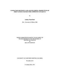 Connections between land and wellbeing: Perspectives of First Nations youth in the community of Saik'uz.