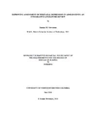 Improving assessment of perinatal depression in adolescents: an integrative literature review