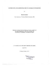 Governance and administration in Canadian universities