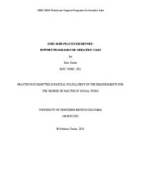 UNBC MSW Practicum Report: Support programs for geriatric care