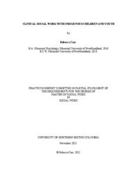 Clinical social work with Indigenous children and youth