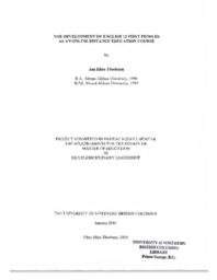 The development of English 12 First Peoples as an online distance education course