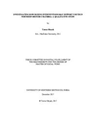 Investigating how boxing interventions may support youth in northern British Columbia: A qualitative study