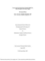 Inverse scale invariant feature transform models for object recognition and image tagging.