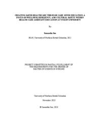 Creating safer healthcare through care giver education: A focus on wellness, resiliency, and cultural safety within health care assistant education at Yukon University