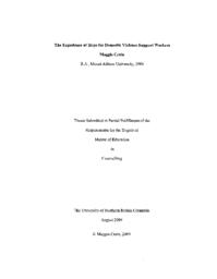 The experience of hope for domestic violence support workers.