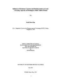 Influence of moisture content and reinforcement on load-carrying capacity of housings in solid timber beams