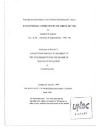 Stress management for young adolescent girls: strengthening connection in the school setting