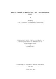 Mahler’s measure and its related two open problems