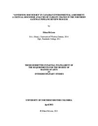 “Governing discourses” in Canadian environmental assessment: A critical discourse analysis of climate change in the Northern Gateway Pipeline review process